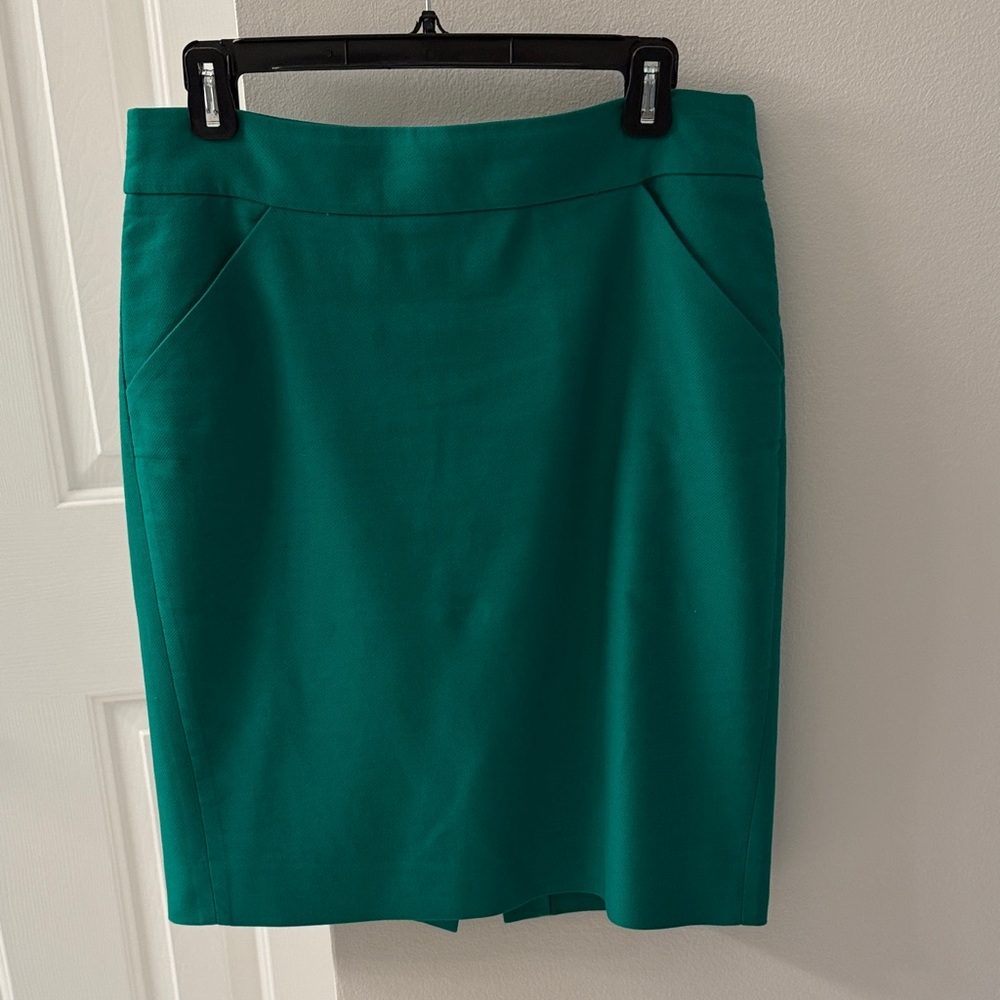 J. Crew Vibrant Green Pencil Skirt